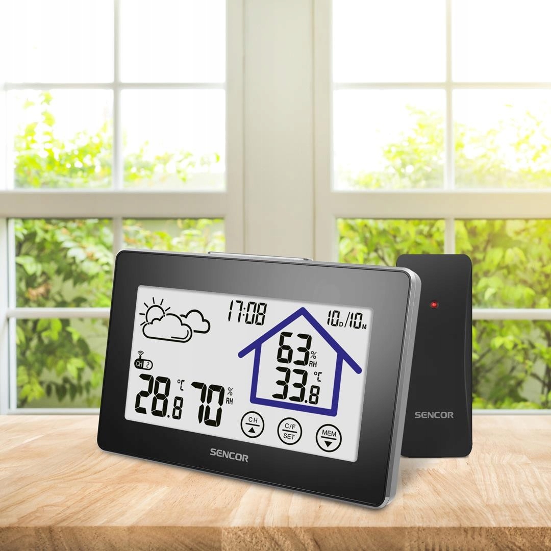 Stacja Pogodowa Sencor SWS299 Zegar Budzik Czujnik Model SWS2999