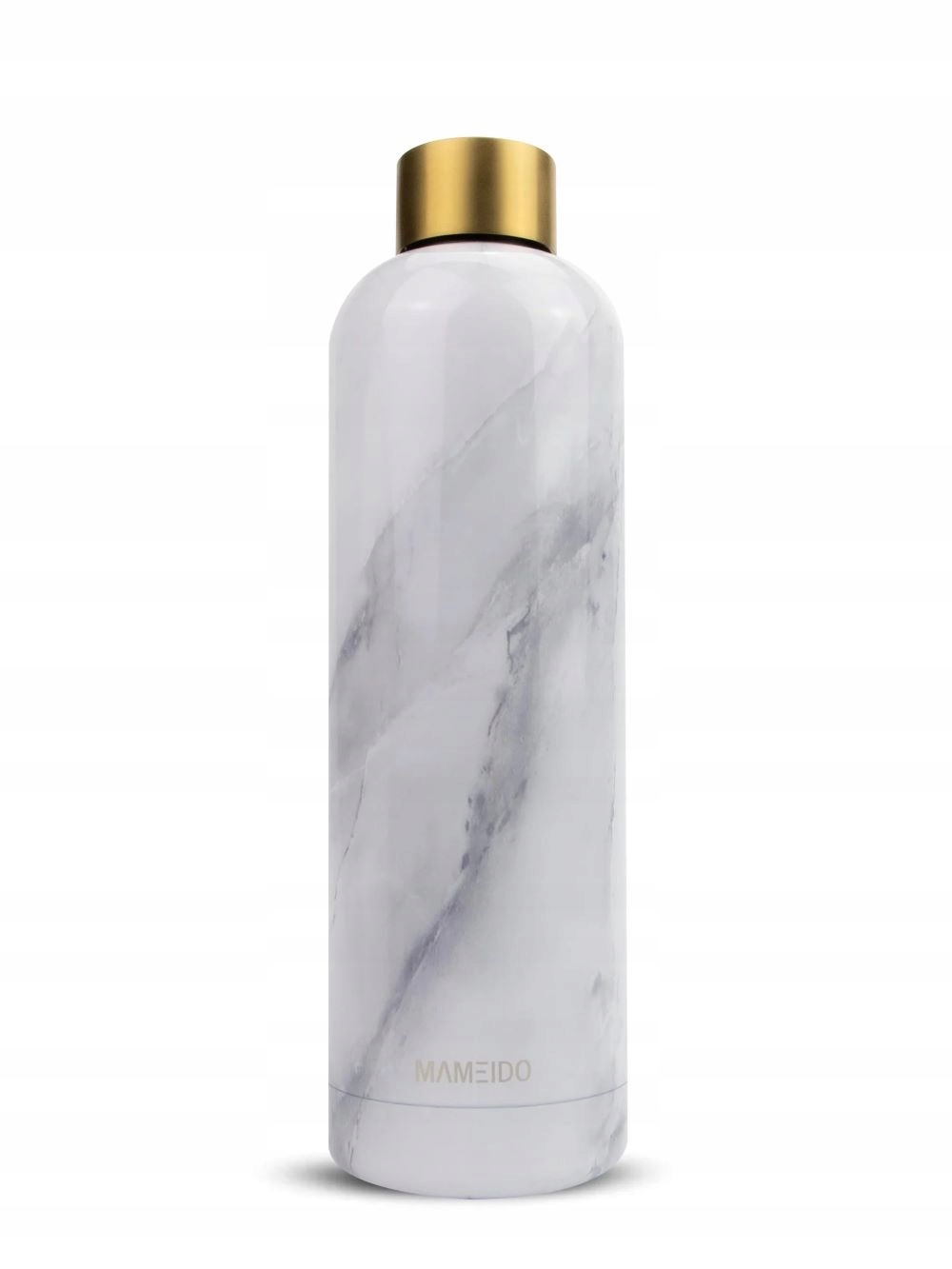Metalowa butelka na wodę Mameido 750 ml White Marble Gold