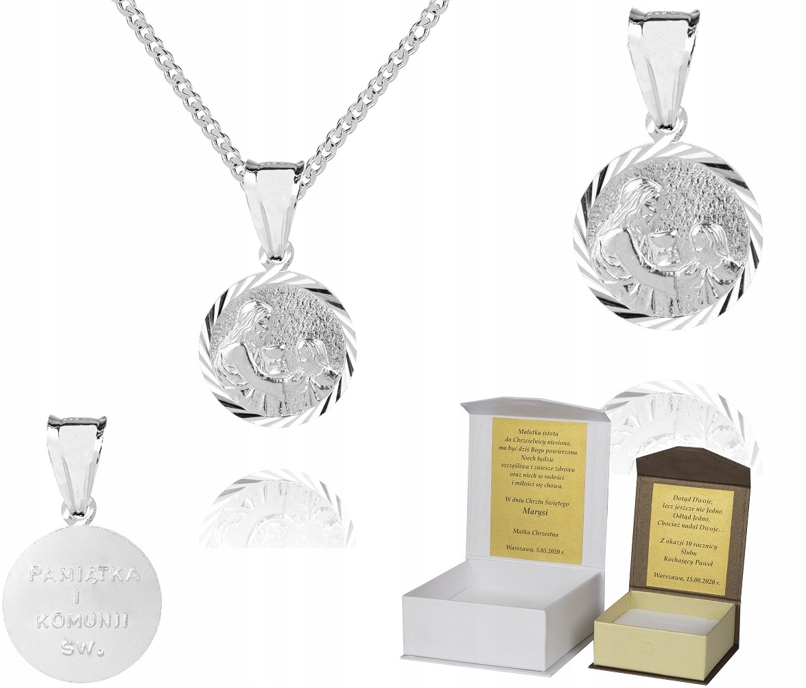 925 Stříbrný řetízek medailonek Dedikace 50 cm P3M44