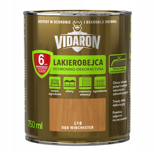 Lakierobejca do drewna Vidaron 0,75L DĄB WINCHESTER