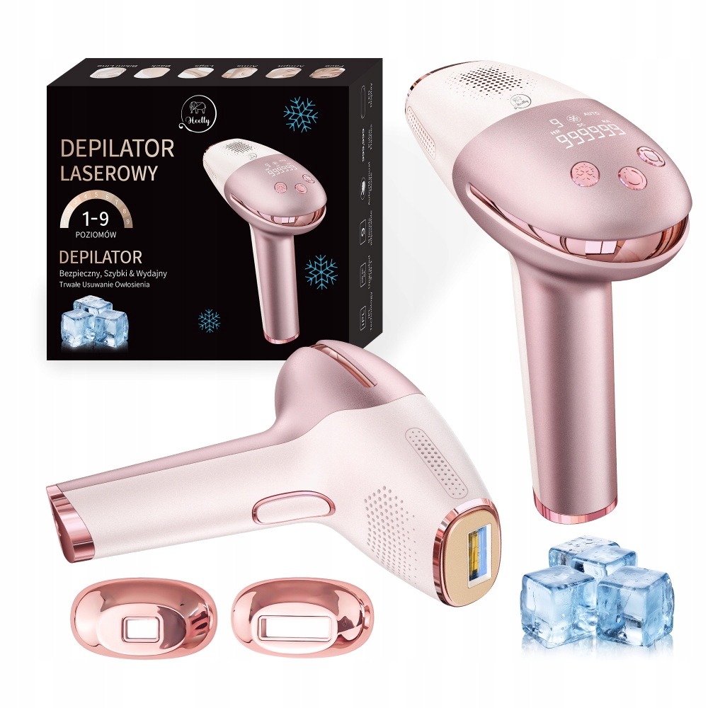 Depilator Ipl Do Włosów Ciała Laserowy Bikini Nóg Depilacja Bezbolesny Róż