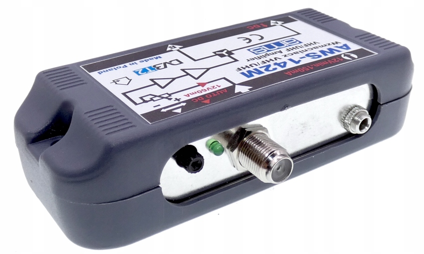 Wzmacniacz antenowy 2 TV AWS-142M DVB-T2 +zasilacz Marka AMS