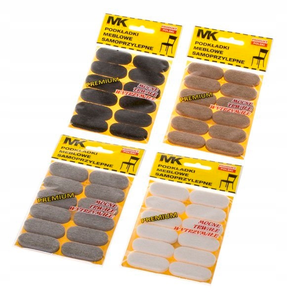 

Podkładki filcowe Premium 20x44mm 12 sztuk