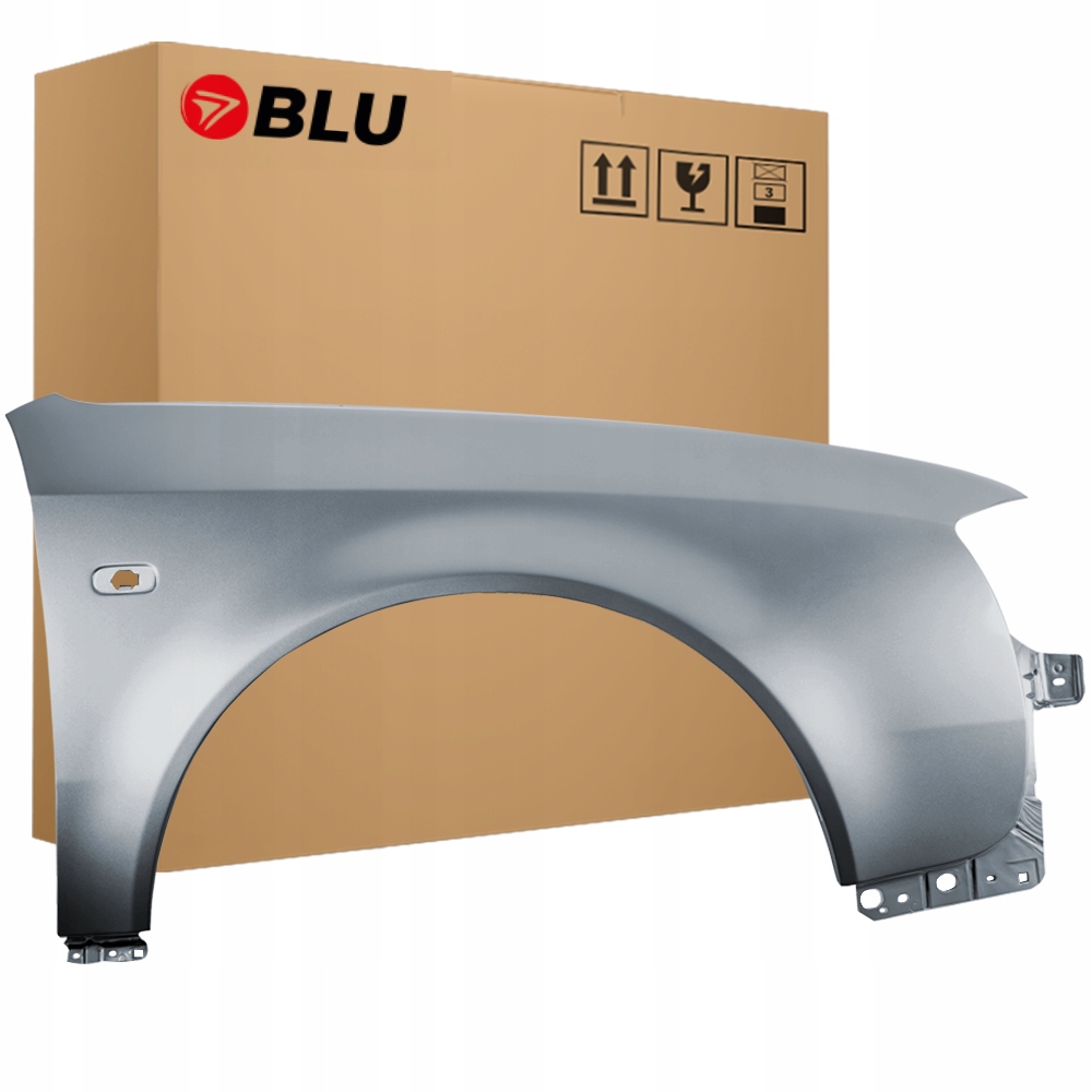 Blu Blatník Audi A6 C5 LY7M pravý stříbrný 97-01 přední AluSilber