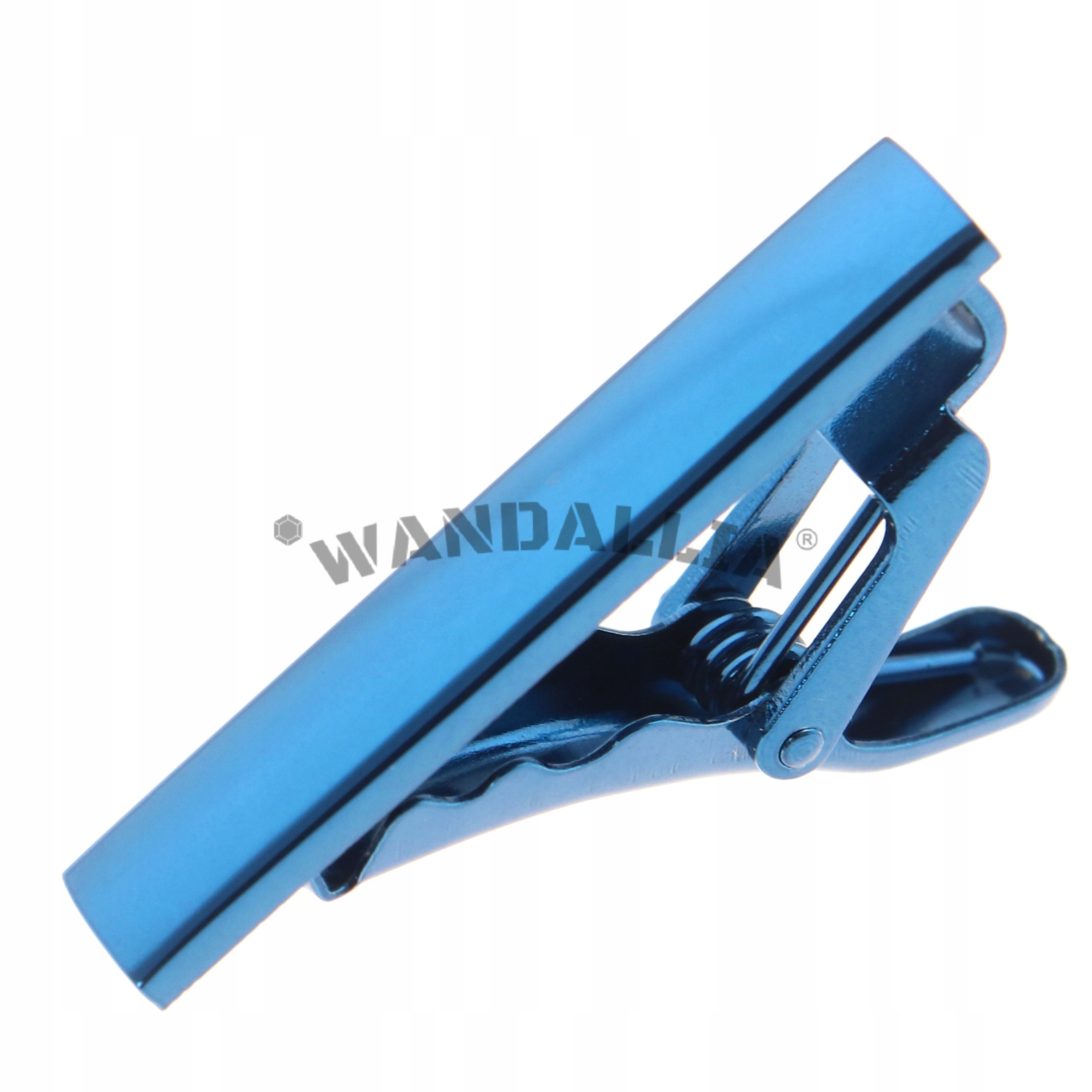 WANDALLIA Spinka do Krawata SP-KR-40 Niebieska Męska Klasyczna Mała Krótka EAN (GTIN) 5906228205898