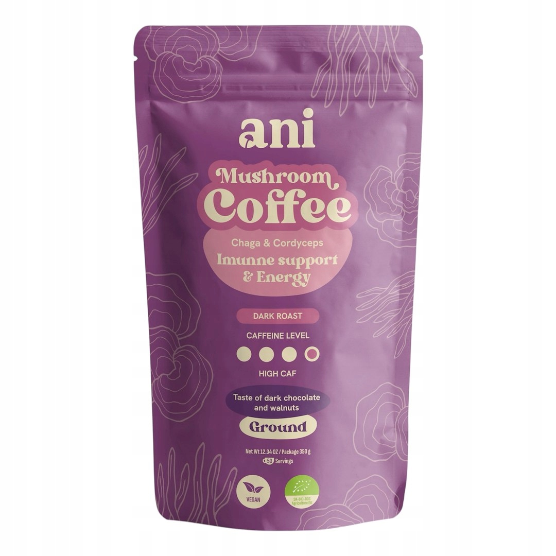 Mletá Káva Arabica S Chaga A Cordyceps Bio 350 g Ani