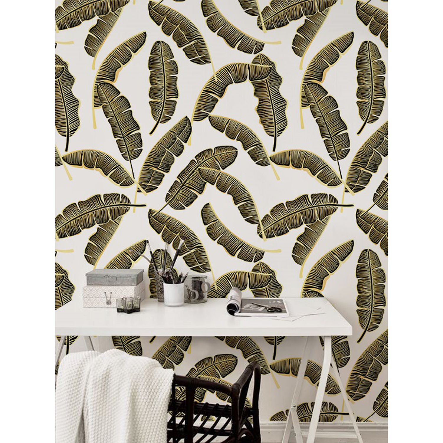 

Fototapeta Złote tropikalne liście palmy 152x104cm