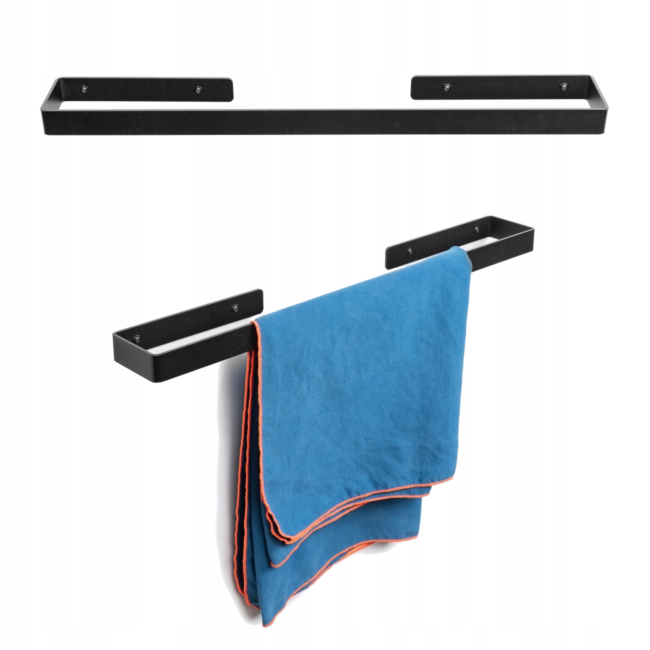 

Drążek wieszak metalowy na ręcznik XXL 60cm czarny