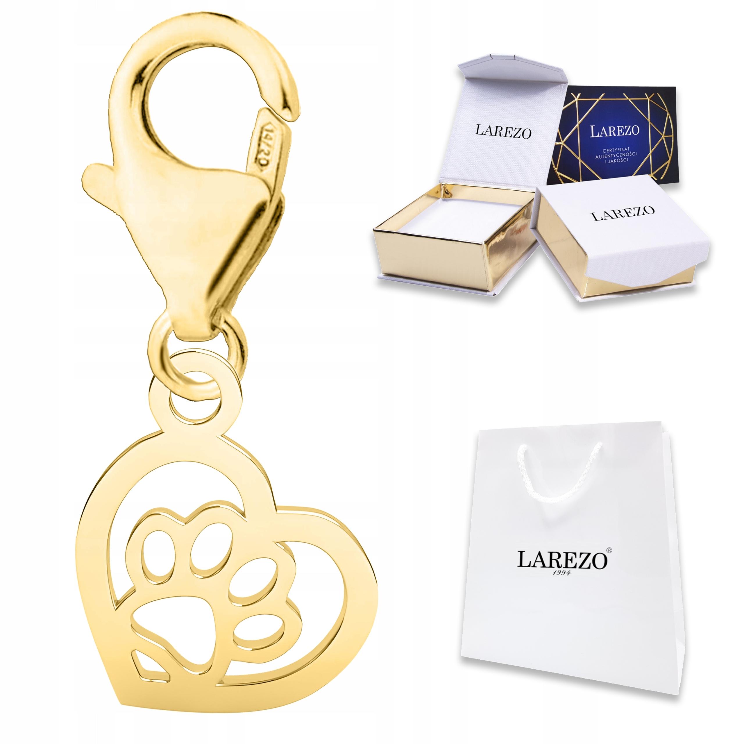 Zlatý přívěsek Závěsná tlapka Psa Kočka Zvíře Přítel Srdíčko