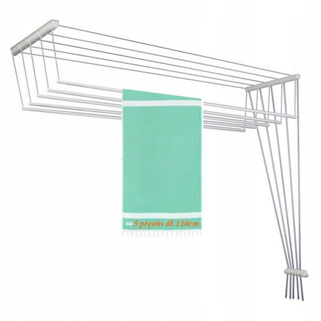 Levně Sušák Stropní Mars Do Koupelny, 5 tyčí, délka 110 cm