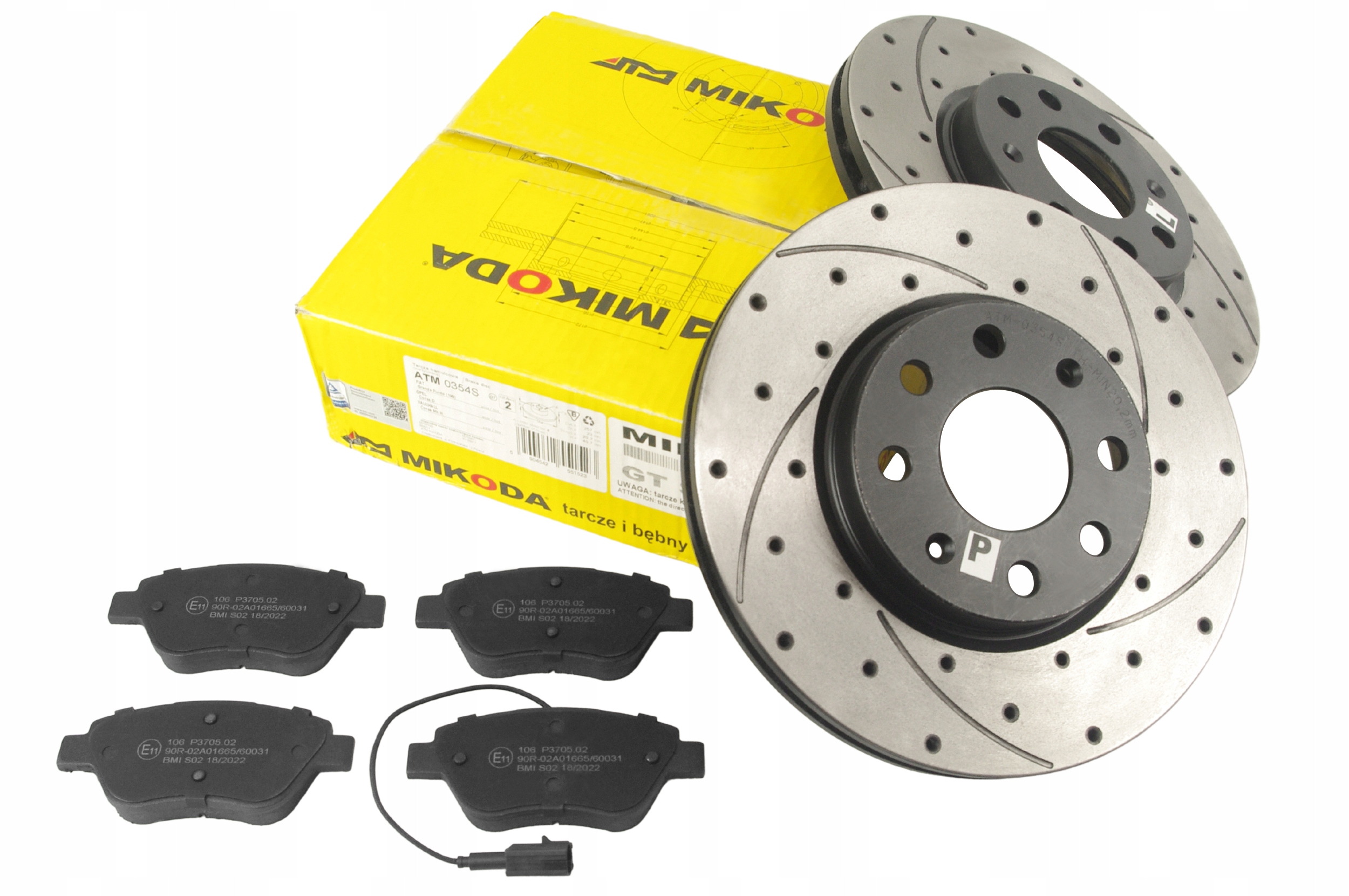 Тюнинг диски 257мм колодки передние OPEL CORSA D