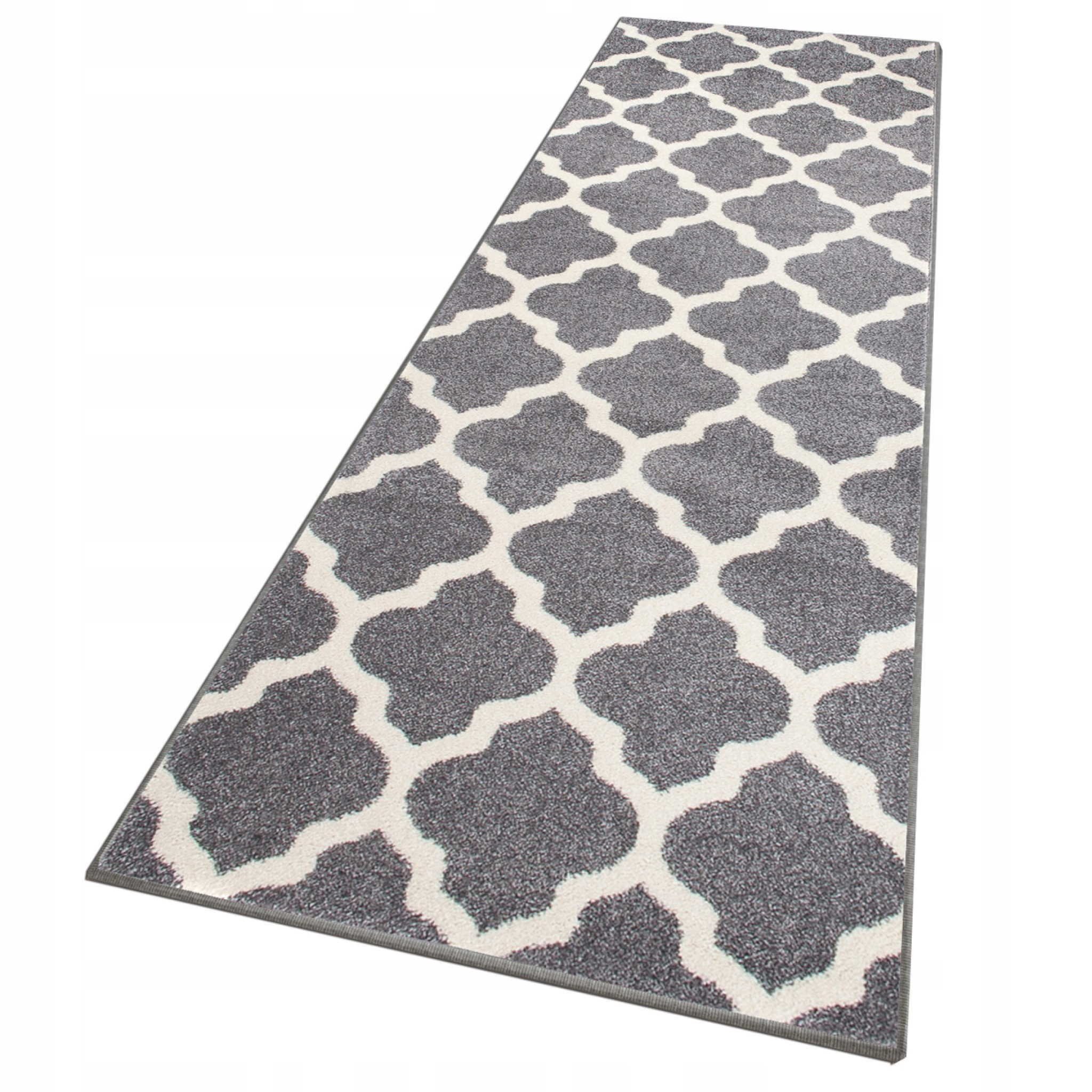 

Dywan Maroko 120x300 Gotowy Chodnik Szary 82g