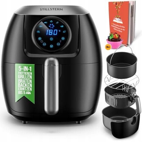 Beztuková fritéza Stillstern 5L 1800W Air Fryer 7 programů 5v1