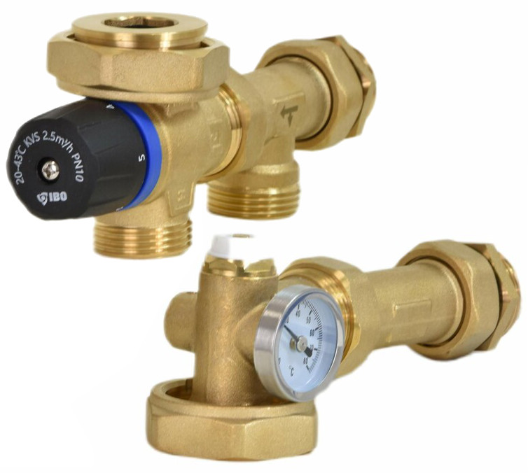 Ibo Zmiešavacia Skupina Pre Rozdeľovač Podlahy Bez Čerpadla Mosadzná Gp MIX T