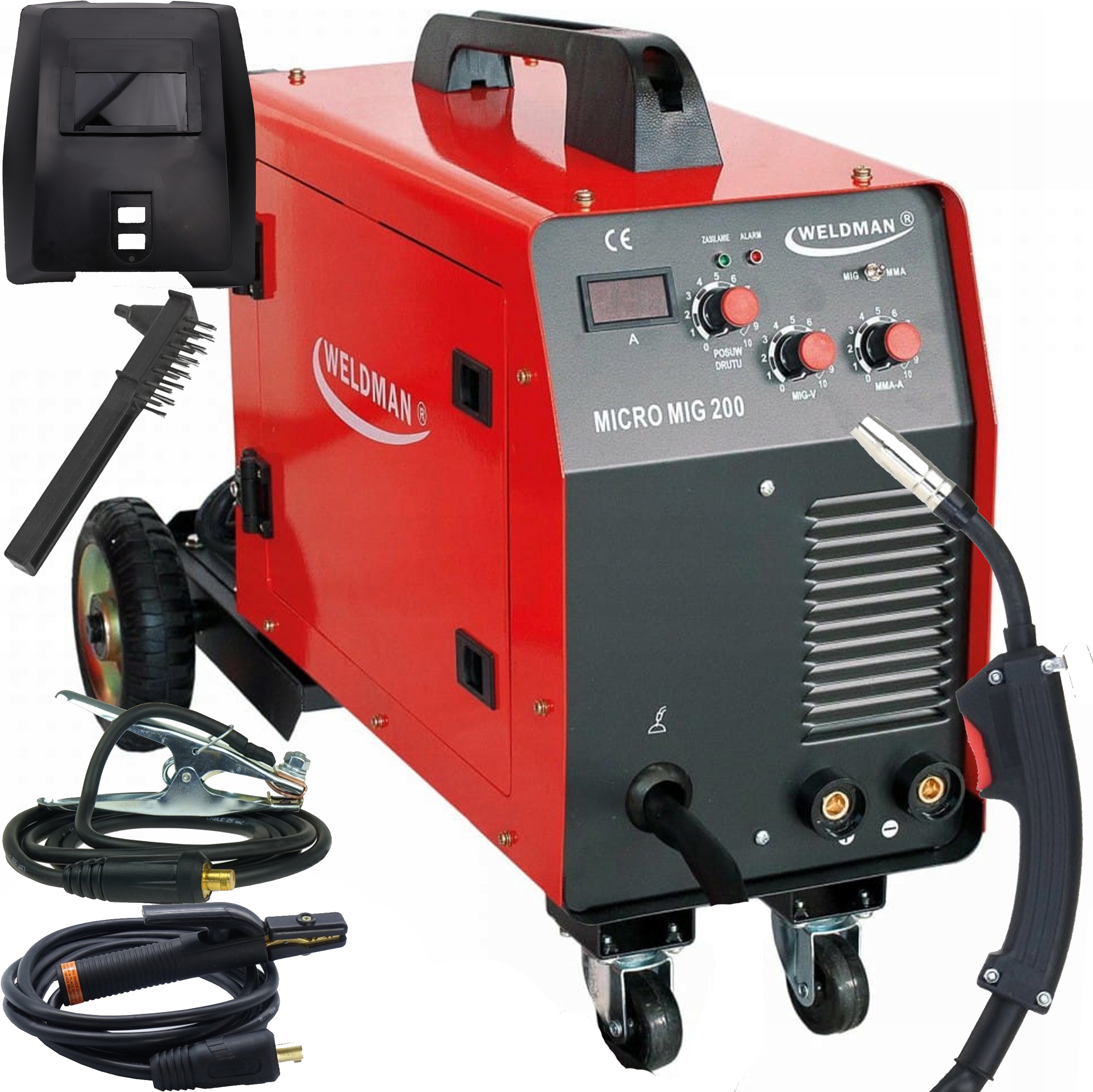 Полуавтоматический сварочный аппарат MIG / MAG, MMA, Tig Weldman 20-200 A 230 V