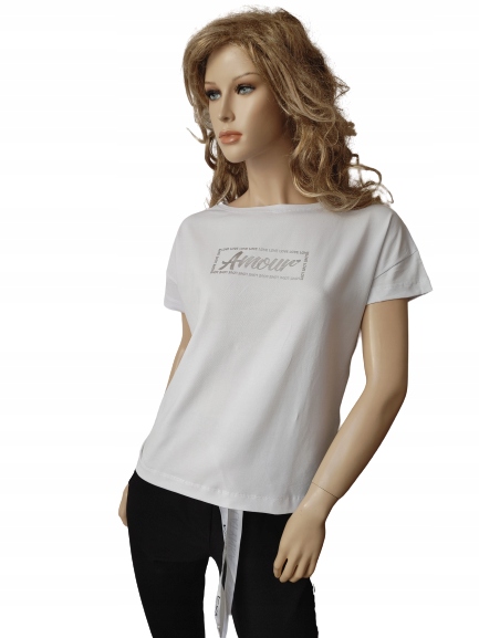 

Luźna Bluzka t-shirt koszulka miła bawełna Latynka