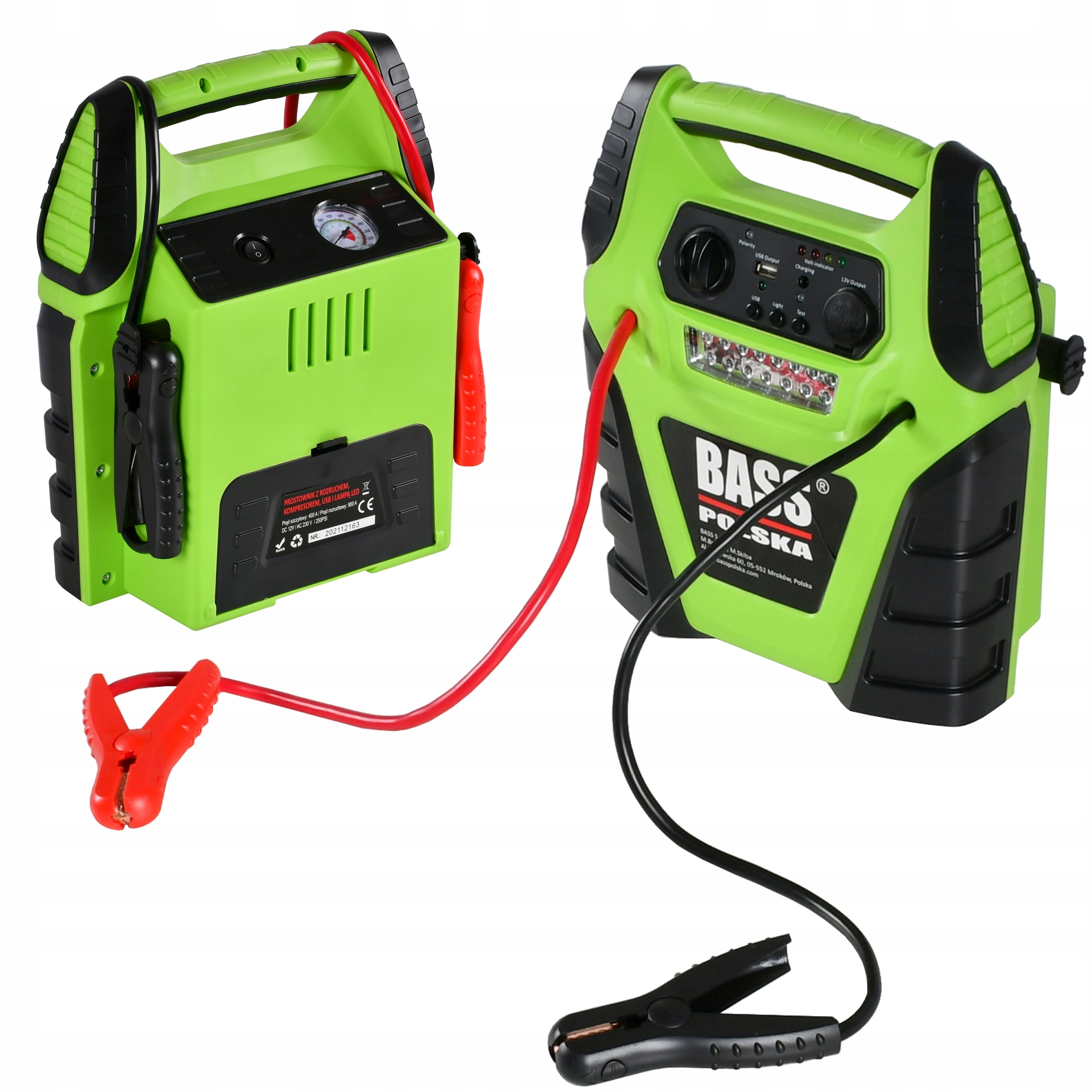 

Prostownik Powerbank Kompresor Rozruch Starter 5w1