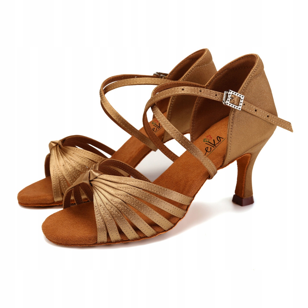 Buty Do Tańca Taneczne Latino Nude 7,5cm
