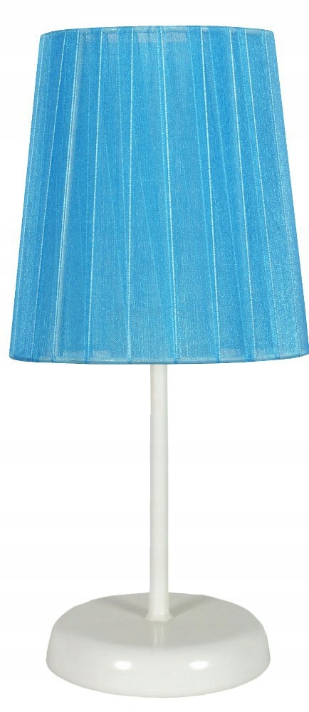 Biała lampka nocna RIFASA z niebieskim abażurem