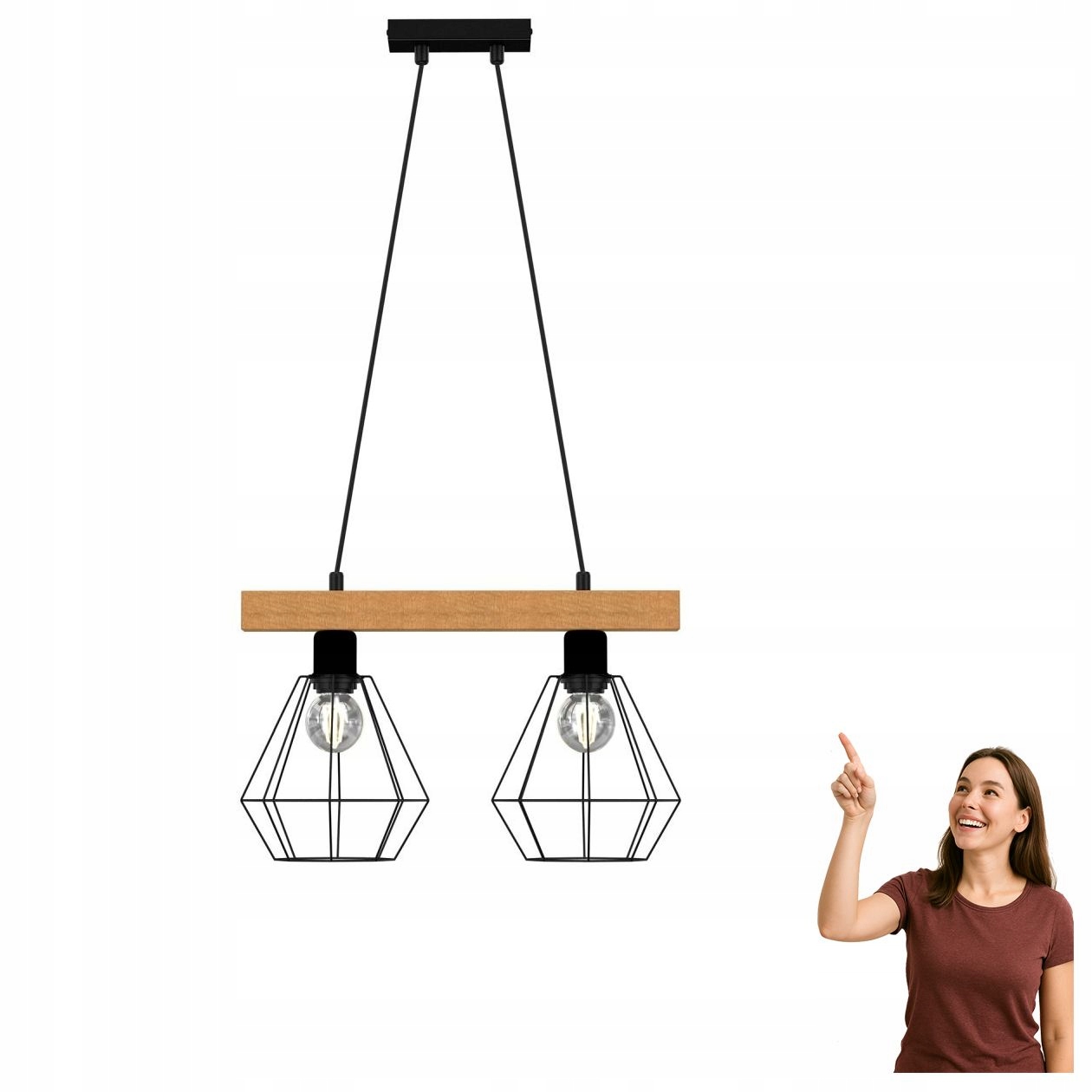 Dvojitá závesná lampa na lište Vastra 4102 Luminex