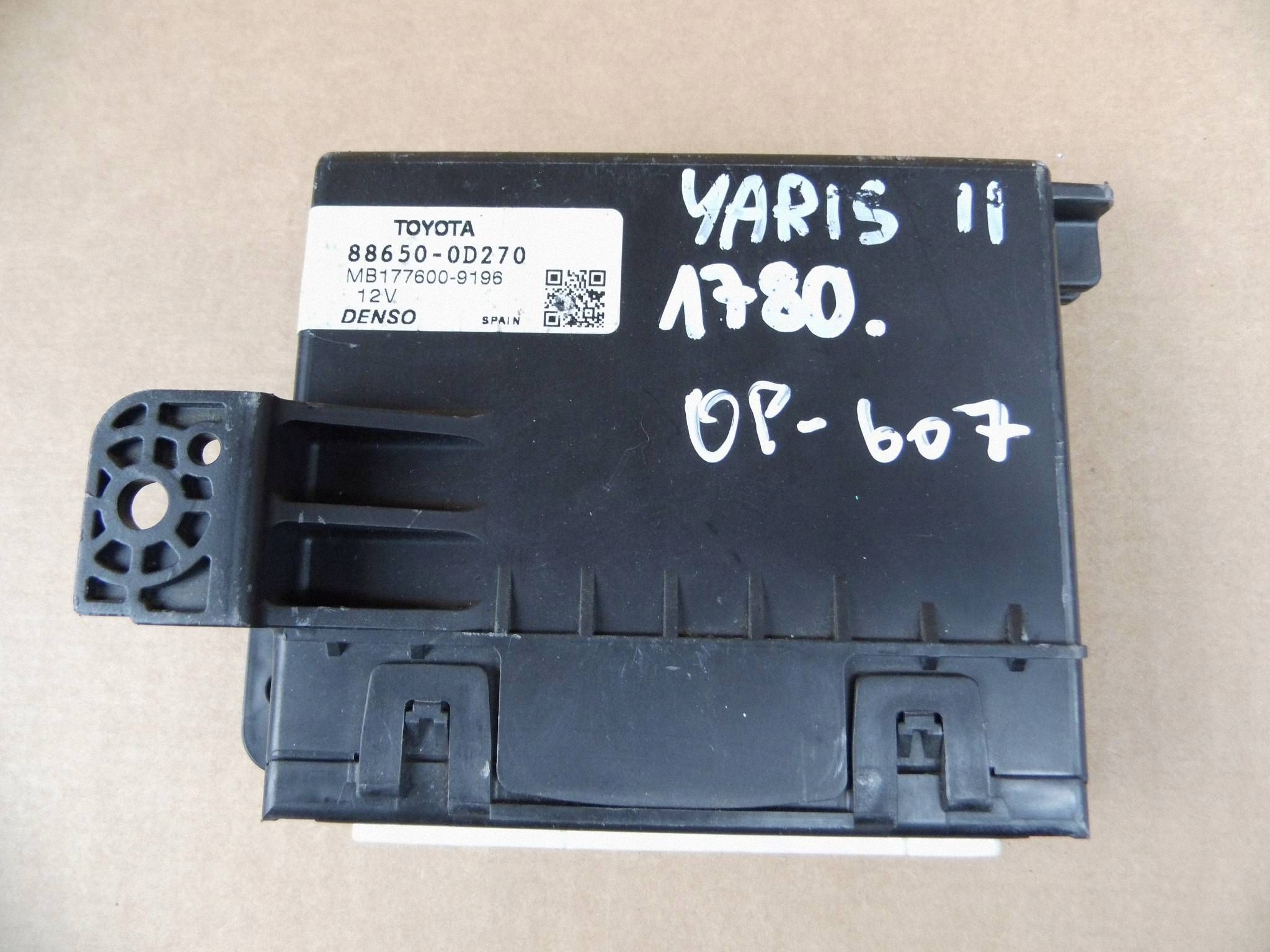 Toyota Yaris II module control unit klimy 886500D270 88650-0D270