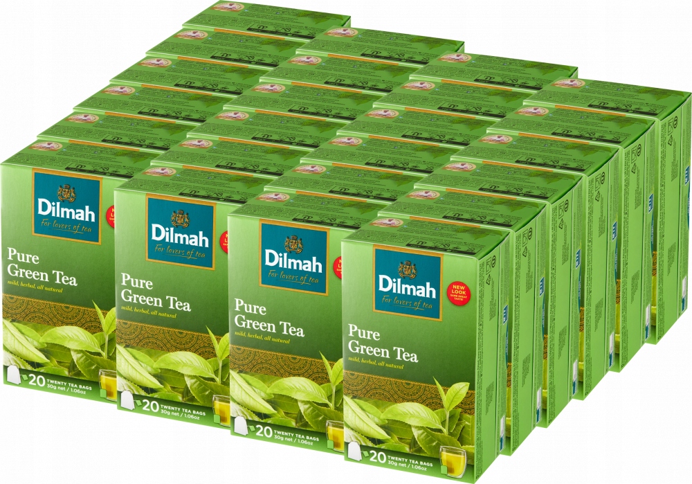 Herbata zielona Dilmah Green Tea Pure Green 20 sztuk torebki x24