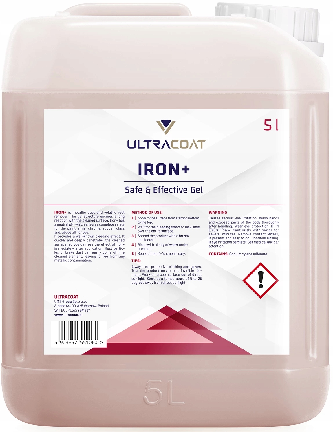 Ultracoat Iron+ Do czyszczenia felg Deironizer 5L