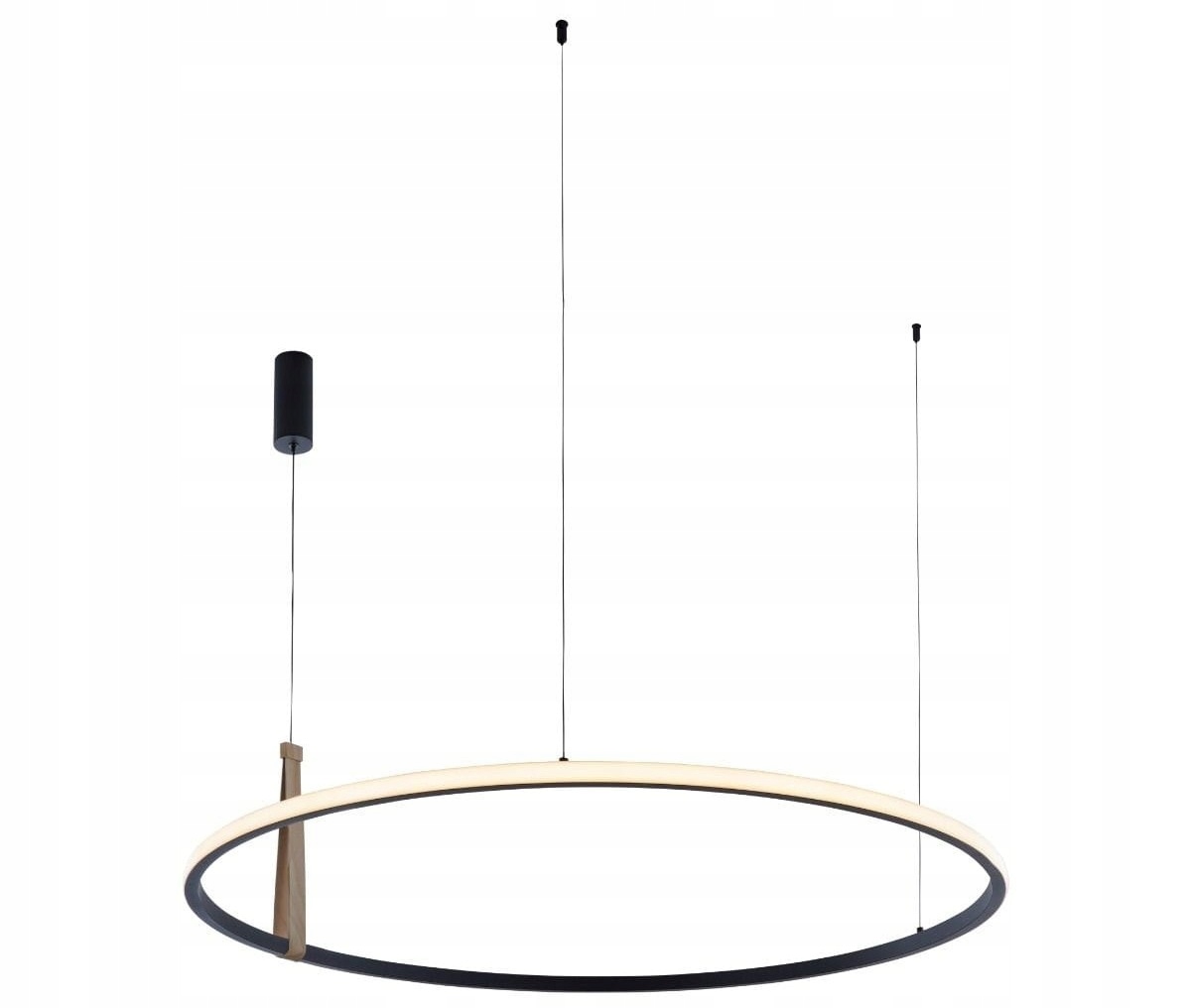 Závesná stropná lampa, Led luster čierny do kuchyne, obývačky Wood Claud