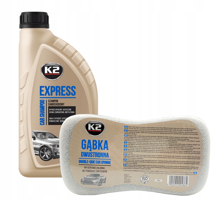 

K2 Express 500 ML Szampon Samochodowy Gąbka