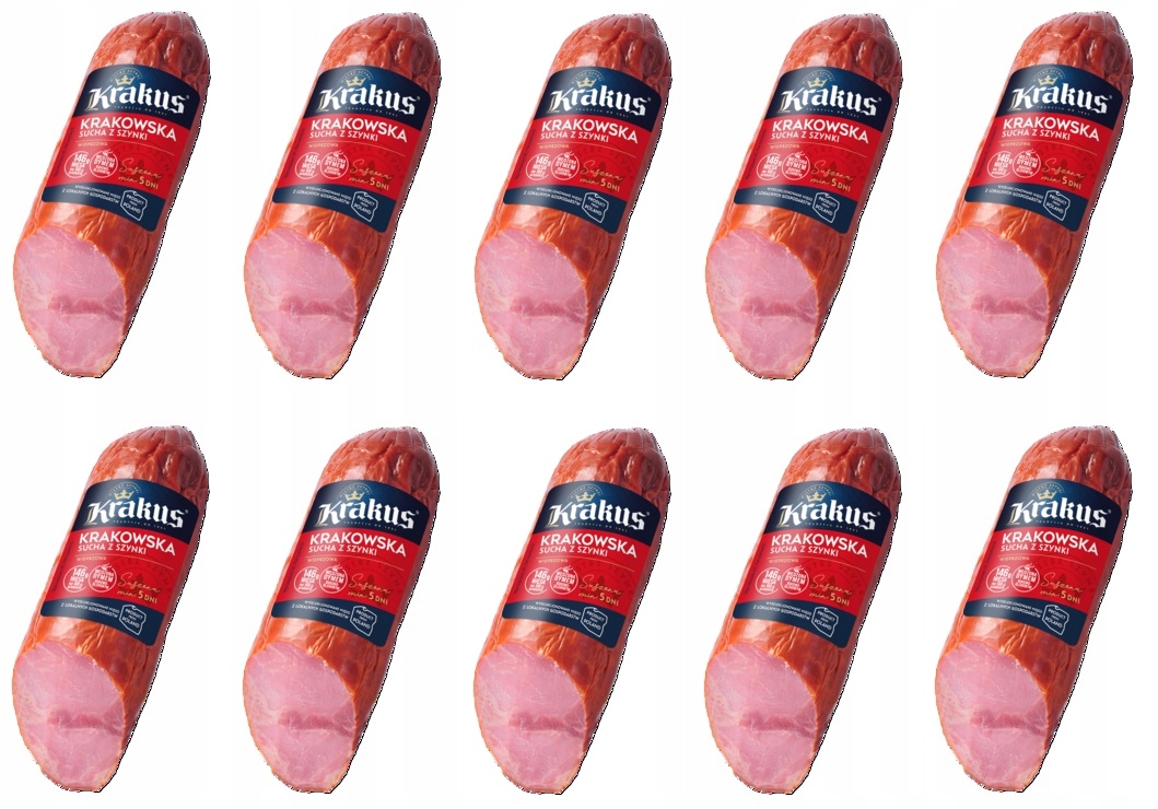 Levně 10 x 250 g Krakus Krakovská suchá klobása z šunky Karton