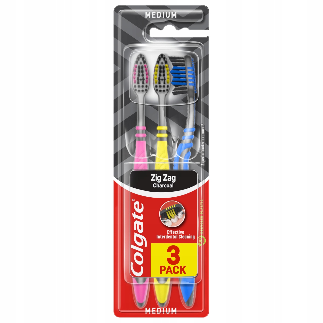 

Colgate ZigZag Szczoteczka do zębów Medium 3sztuki