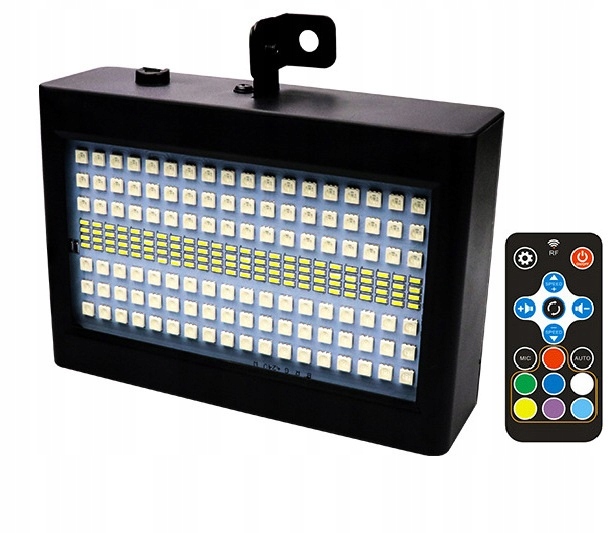 Kolorofon Stroboskop Mocny Reflektor Disco 204 Led Smd Rgb Pilot