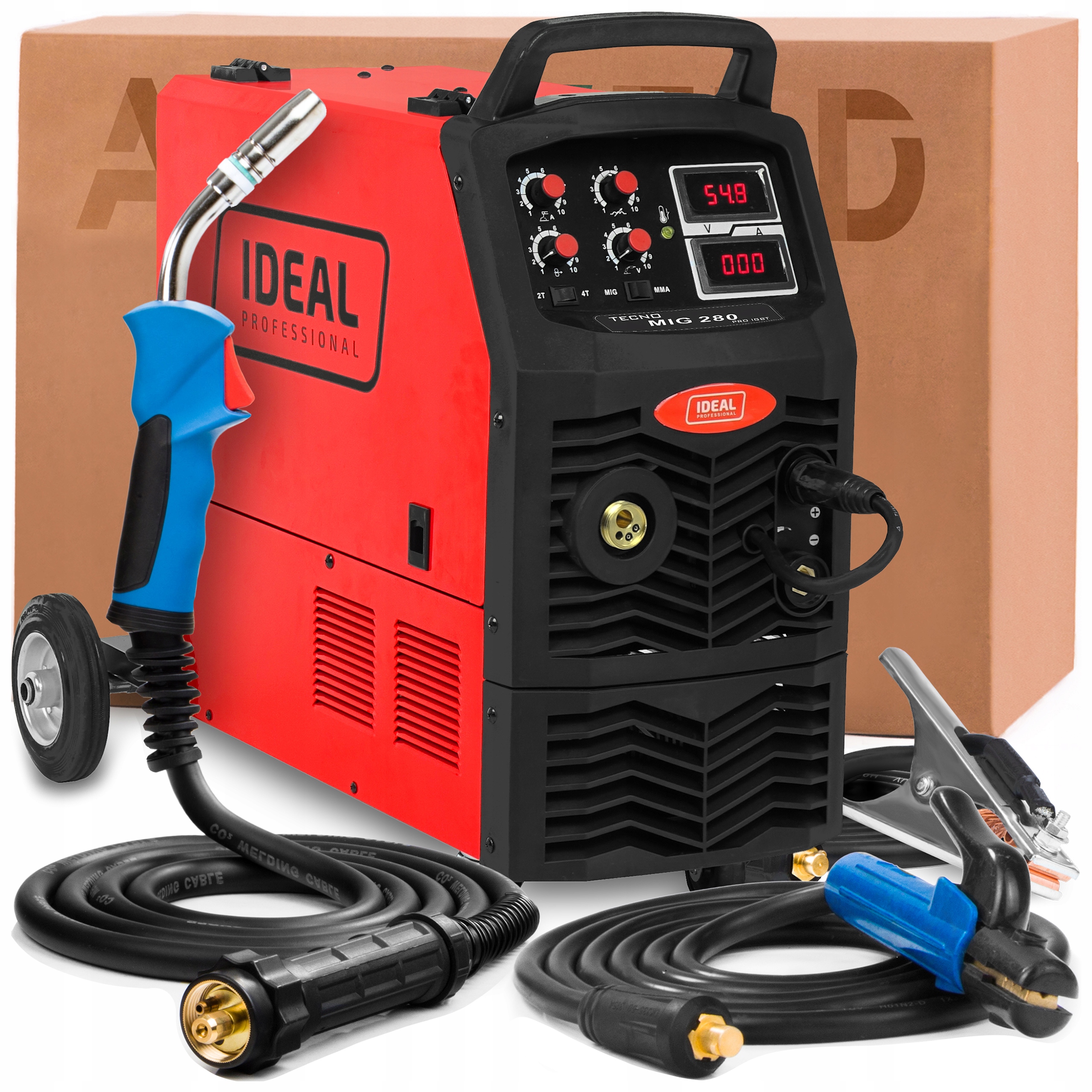 Svařovač Ideal Tecno Mig 280 4x4 Digital Mma 400V 280A Pro Hliníkovou Ocel
