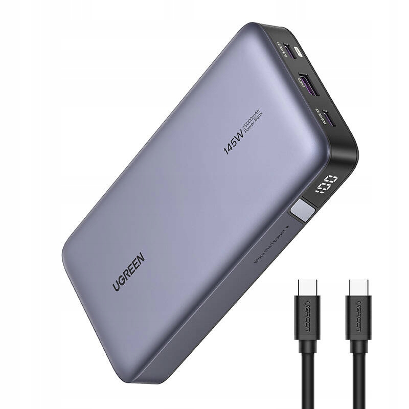 Powerbanka 25000 mAh Ugreen PB205, Usb 2x Usb-c, 145W Pd (šedá)
