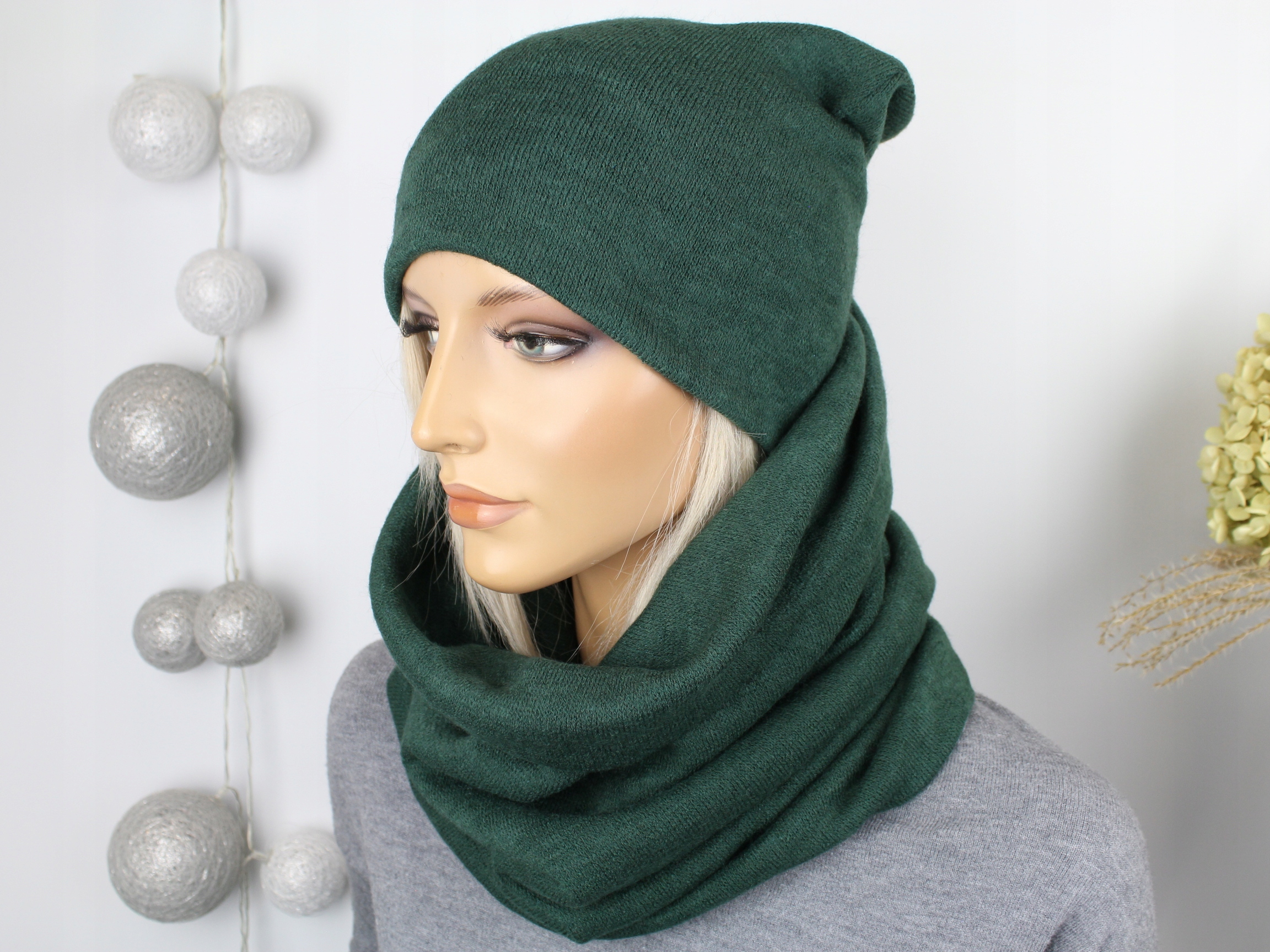 KOMPLET DAMSKI CZAPKA DAMSKA + KOMIN TUNEL CHUSTA Marka inna