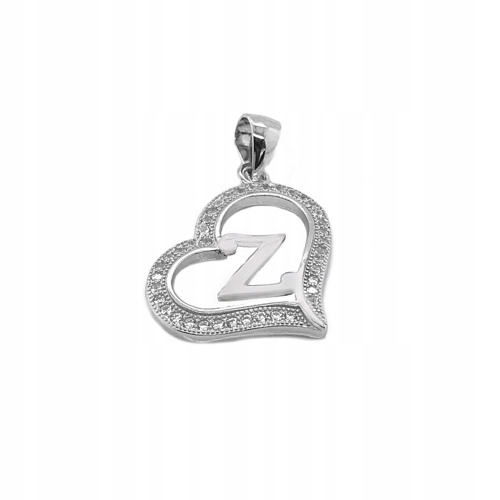 Písmeno Z stříbrné v srdíčku Ag 925