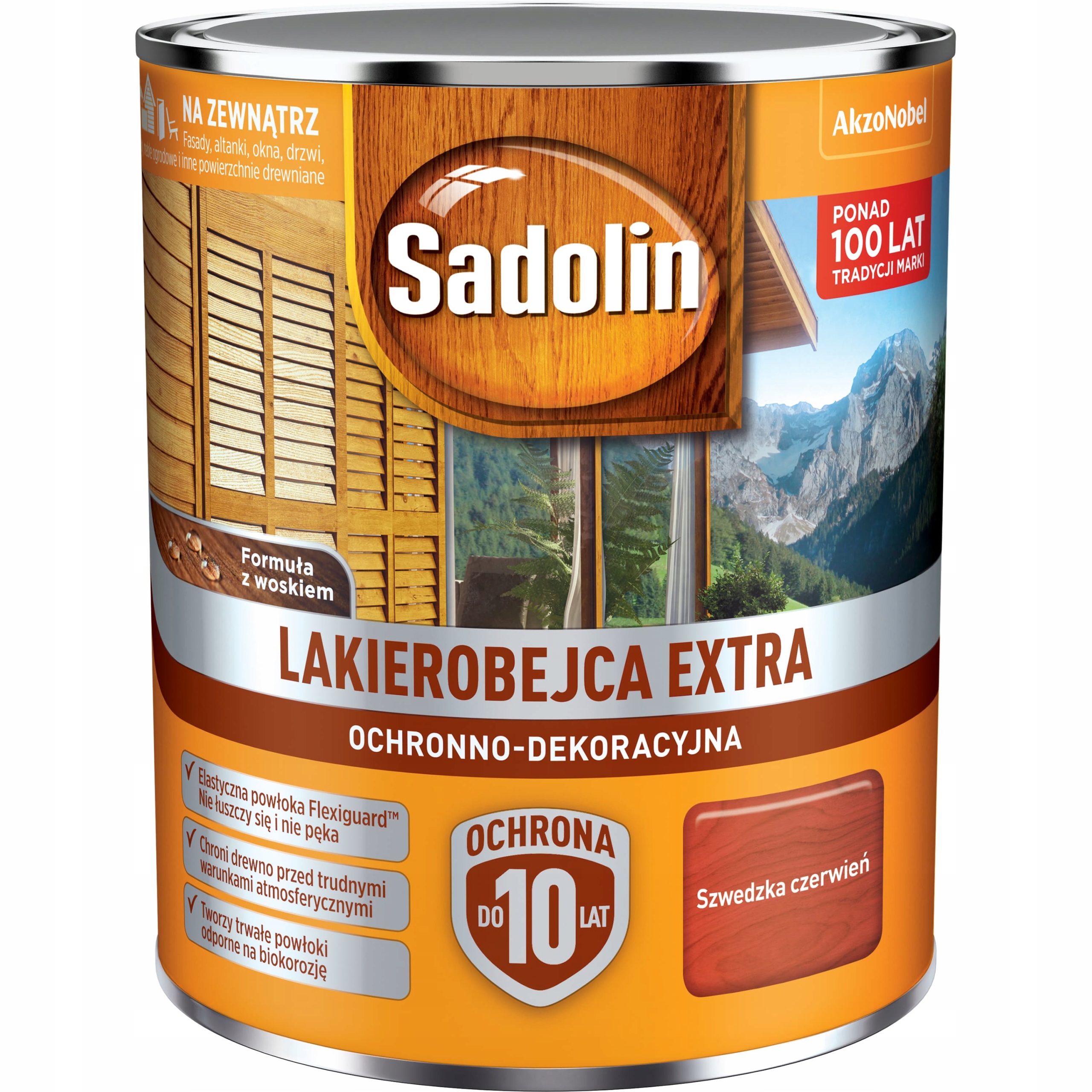 Sadolin ExTRA Szwedzka Czerwień 5L lakierobejca