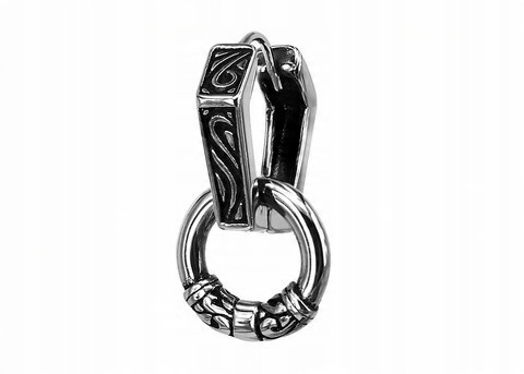 

Kolczyk do ucha srebrny punk Goth - Piercing