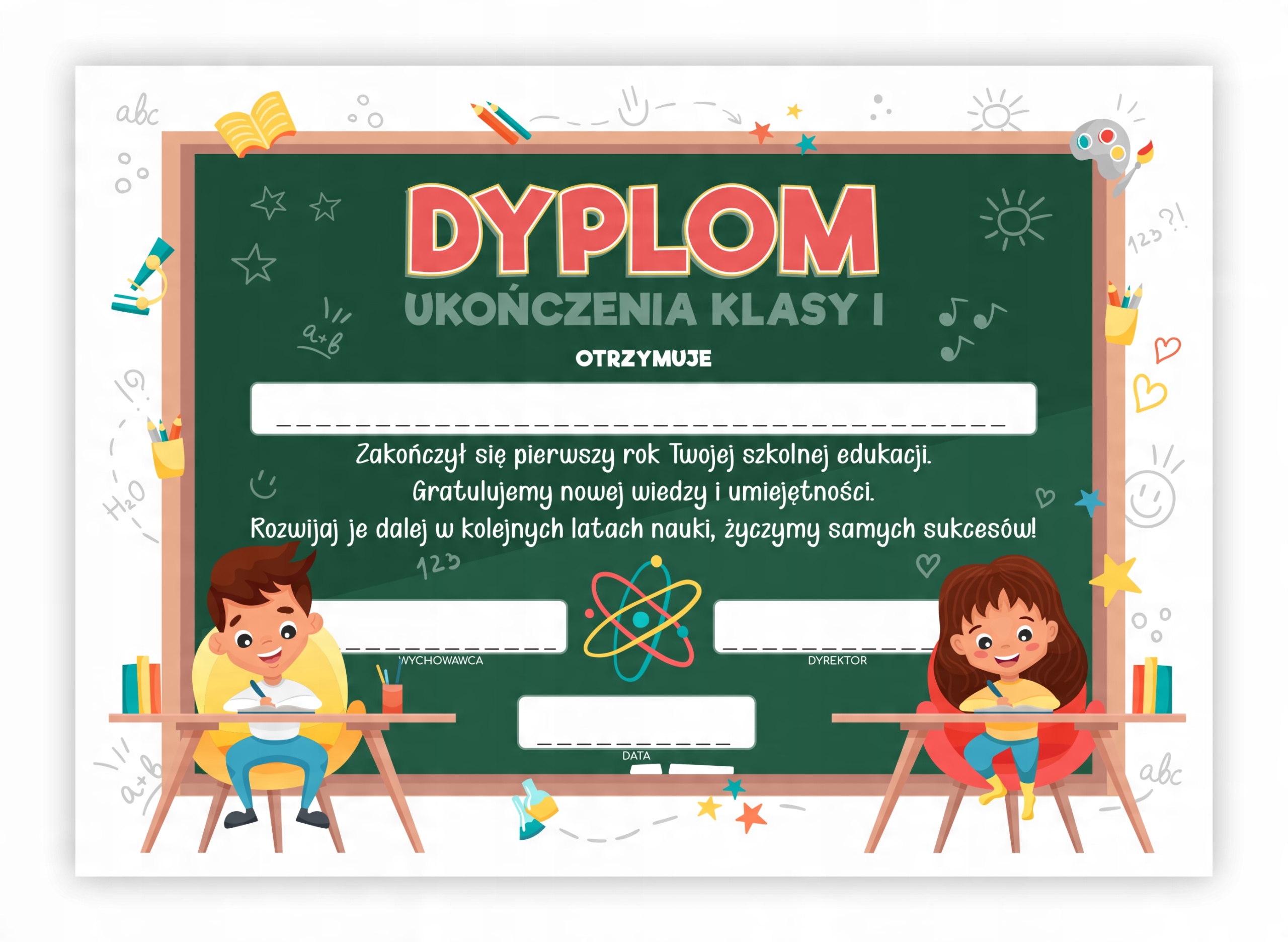 

Dyplom Ukończenia Klasy Pierwszej Tablica A4
