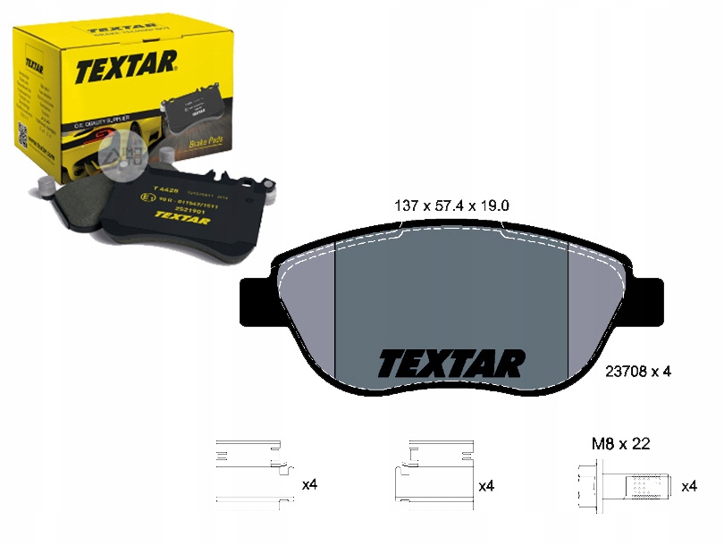Textar Sada Brzdových Destiček 37418 PAD1630 1