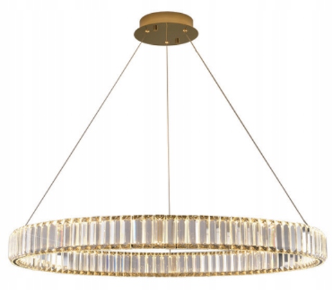Bohemia Brass 80 Al Led krištáľový luster s krúžkom 80 cm, mosadz
