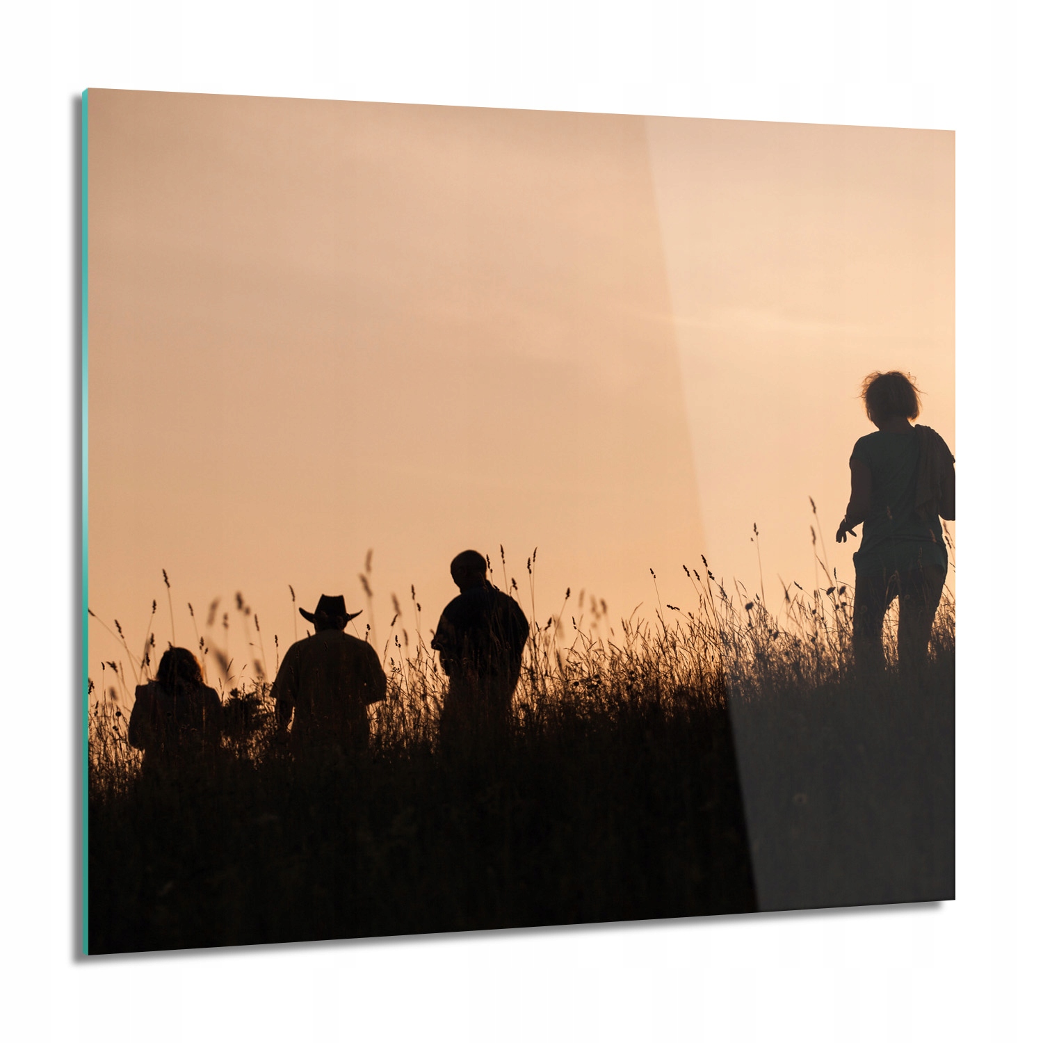

Łąka ludzie kwiaty Foto szklane na ścianę 60x60
