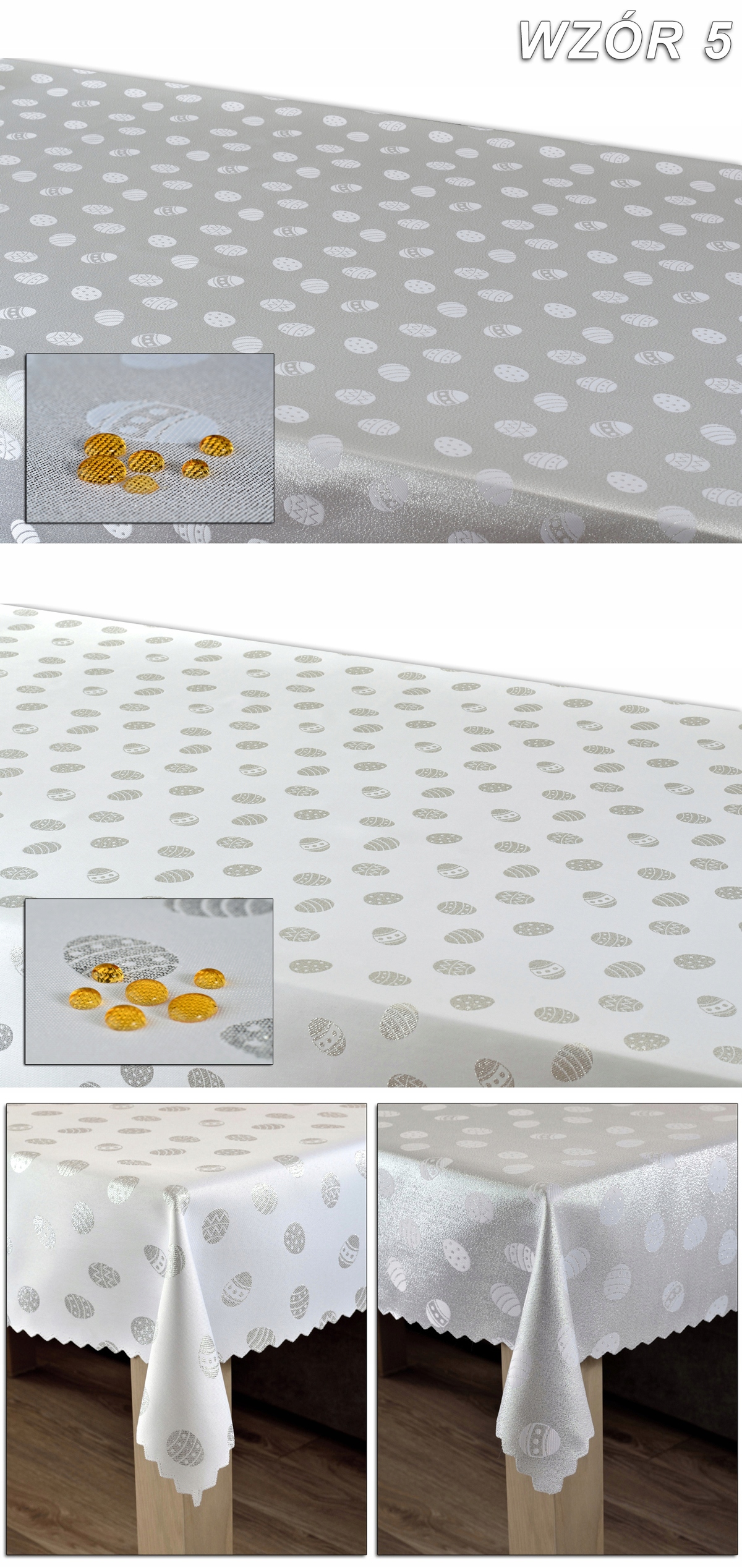 OBRUS ŚWIĄTECZNY 110X110 PLAMOODPORNY DWUSTRONNY Kształt prostokątny