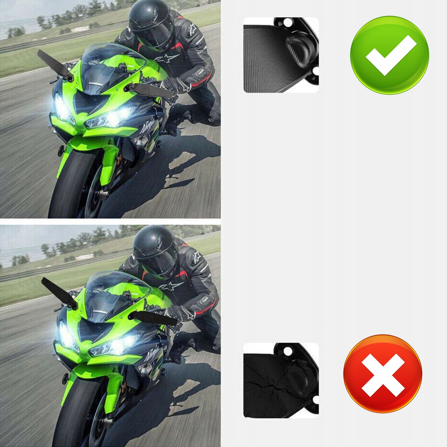 LUSTERKA MOTOCYKLOWE KOMPLET 2 SZT UNIWERSALNE Producent inny