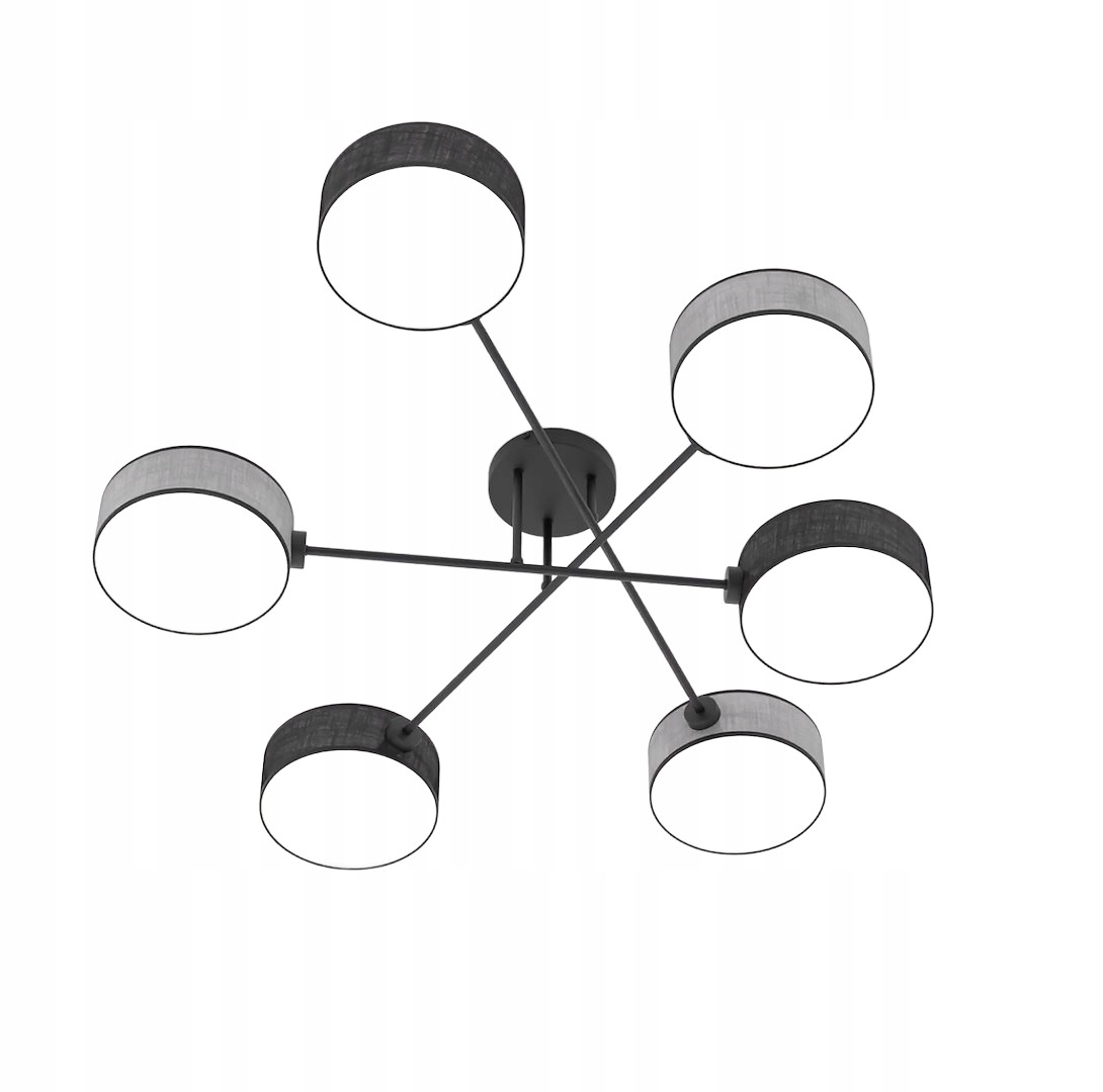 Moderný Stropné svietidlo Sputnik čierny a sivý, Loftový štýl