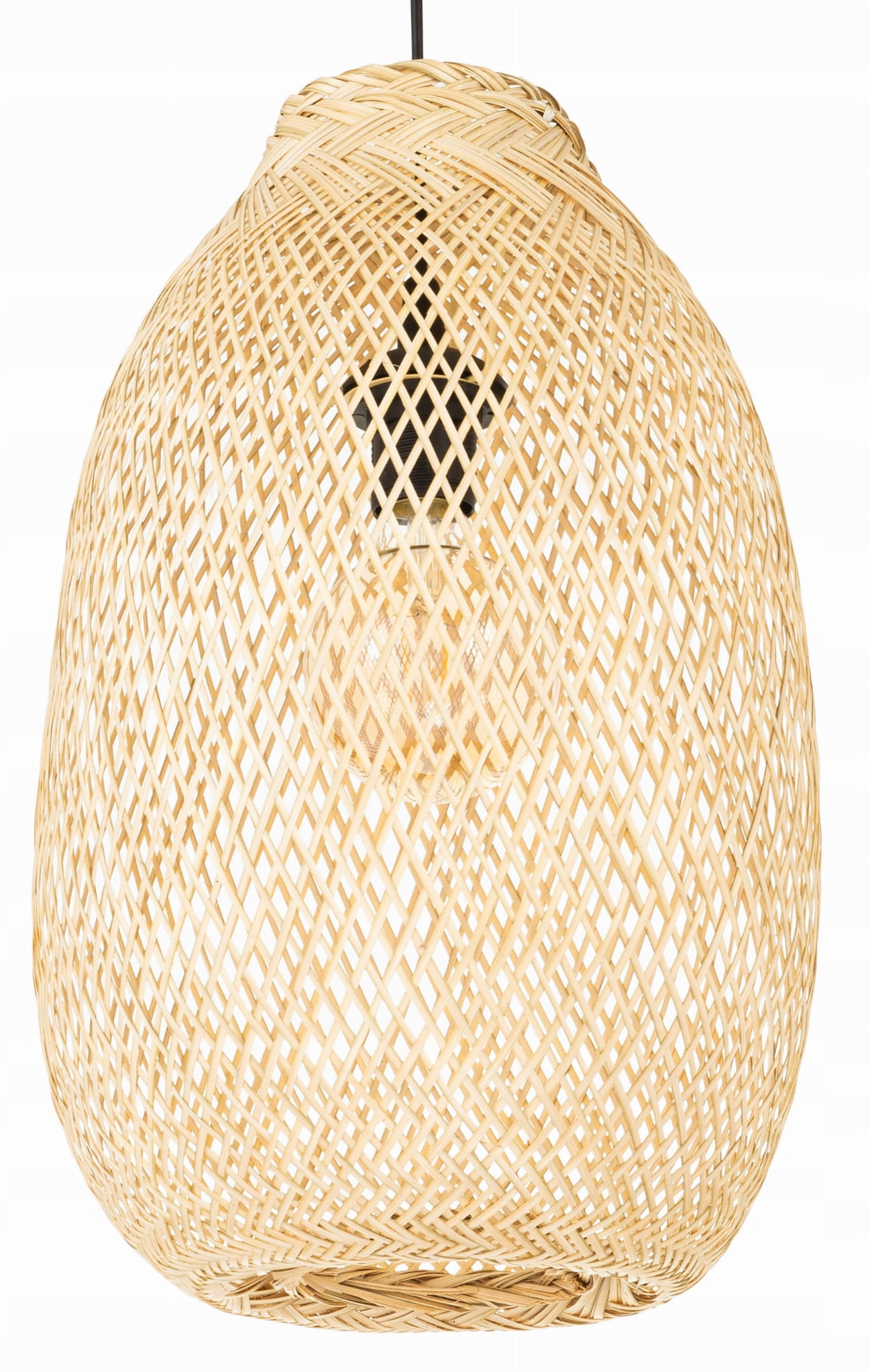 Lampa wisząca Boho bambusowa podłużna 40cm TH05
