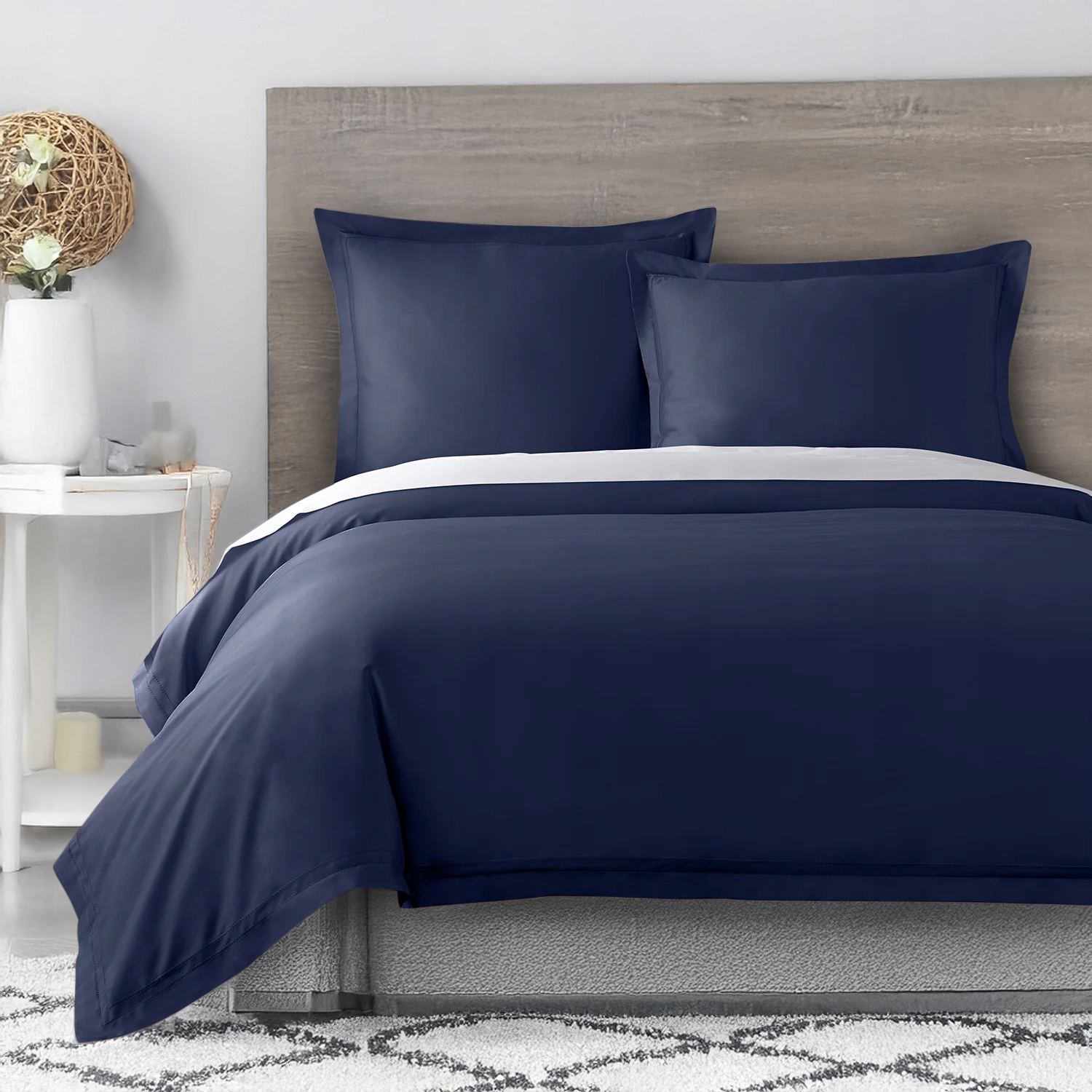 Bawełniana Pościel Nefretete Epitome 500TC Giza96 200x220+70x80(x2) Granat