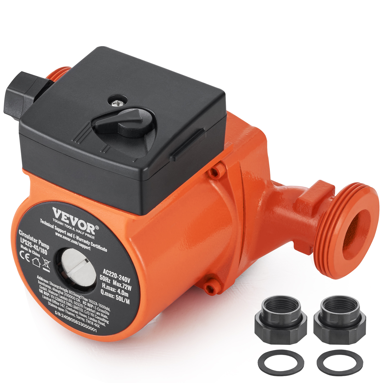 Vevor Vykurovacia Pumpa 50 L Min 220 V 72 W Výška Zdvihu 4 M Pevná