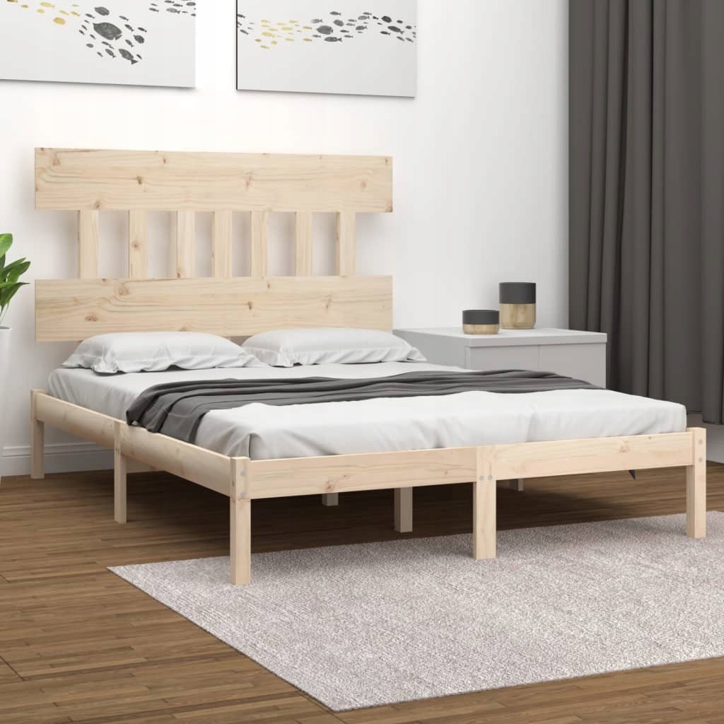 Rám postele masivní dřevo 120 x 190 cm Small Double Hnědá 3104708