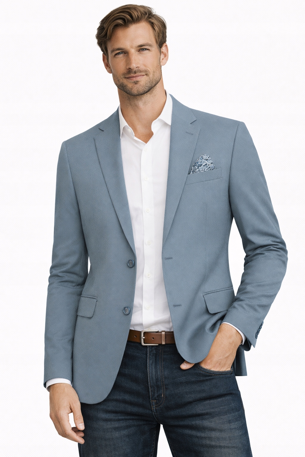 Sako 24408 Sky Blue, klasická, elegantní, ležérní návštěva